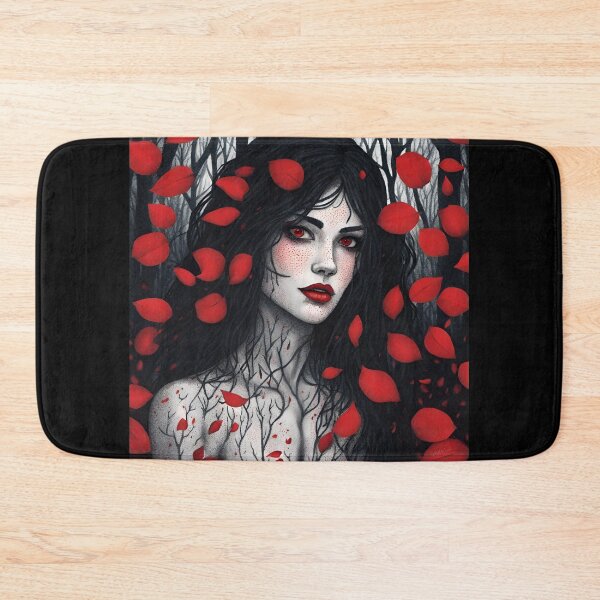 Item preview, Sexy girl demon around red roses designed and sold by matildelestrang.