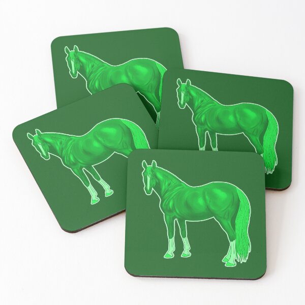 Item preview, Lime Green Thoroughbred Horse designed and sold by DappledMoon.