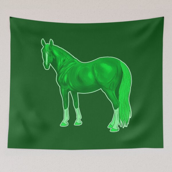 Item preview, Lime Green Thoroughbred Horse designed and sold by DappledMoon.