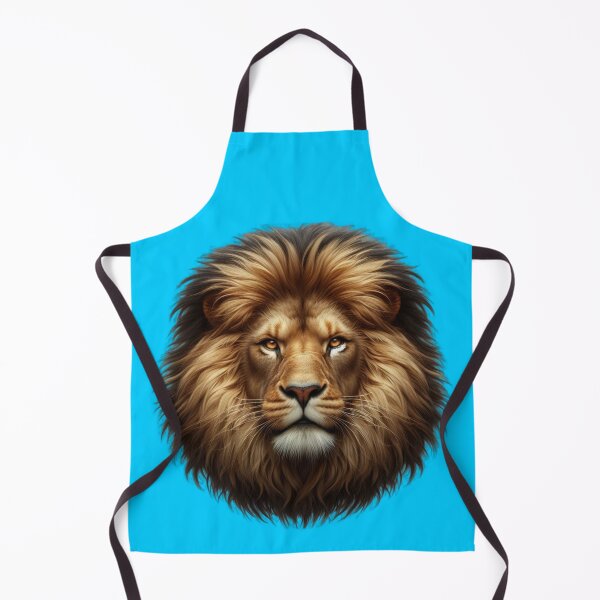 Item preview, LION'S HEAD - #00CCFF designed and sold by Marlon Oseguera.