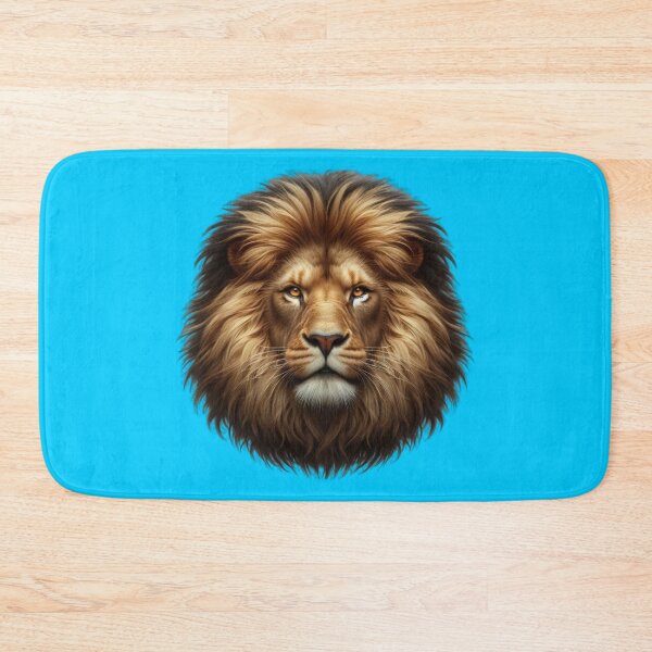 Item preview, LION'S HEAD - #00CCFF designed and sold by Marlon Oseguera.