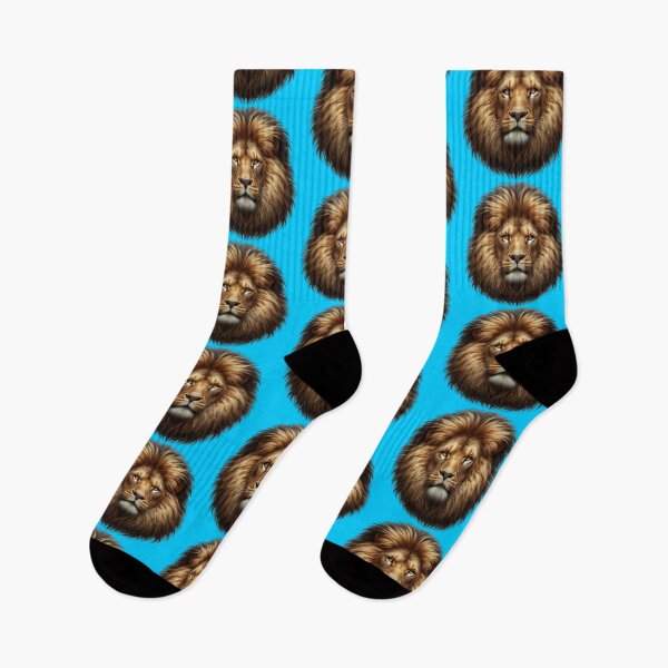 Item preview, LION'S HEAD - #00CCFF designed and sold by Marlon Oseguera.
