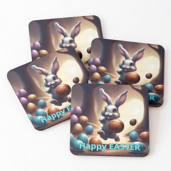 Item preview, Adorable bunny plays basketball at Easter designed and sold by Astralia.
