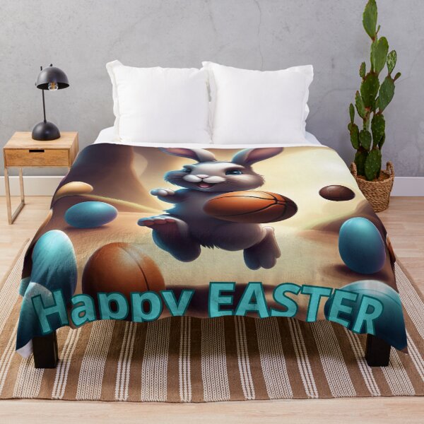 Item preview, Adorable bunny plays basketball at Easter designed and sold by Astralia.