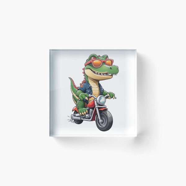 Item preview, Motorbike Riding Crocodile designed and sold by likbatonboot.