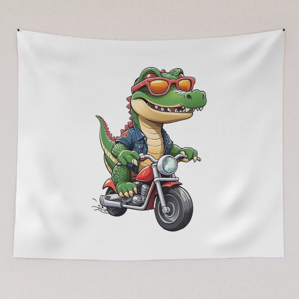 Item preview, Motorbike Riding Crocodile designed and sold by likbatonboot.