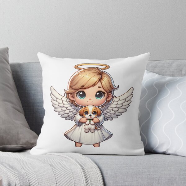 Item preview, Cute Angel Holding a Dog designed and sold by PassionforLove.