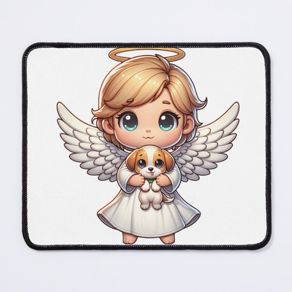 Item preview, Cute Angel Holding a Dog designed and sold by PassionforLove.