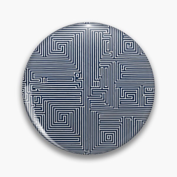 Item preview, blue and white Labyrinth pattern designed and sold by Pixevol.