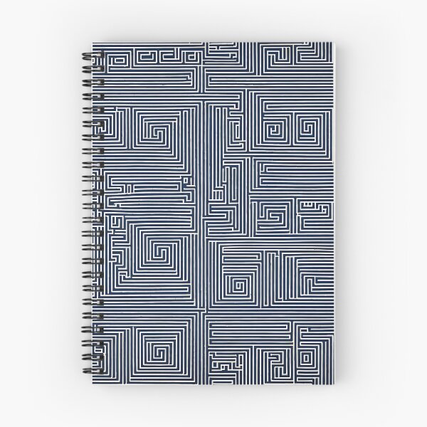 Item preview, blue and white Labyrinth pattern designed and sold by Pixevol.