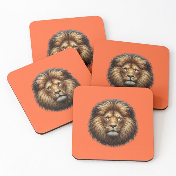 Item preview, LION'S HEAD - #FF6633 designed and sold by Marlon Oseguera.