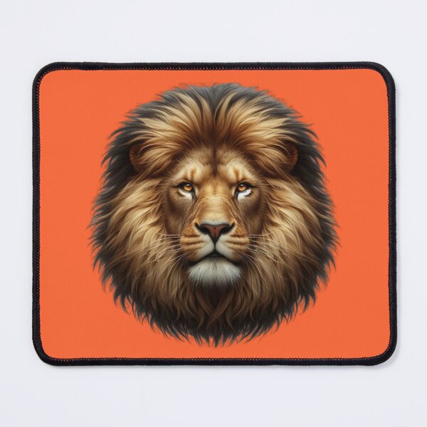 Item preview, LION'S HEAD - #FF6633 designed and sold by Marlon Oseguera.