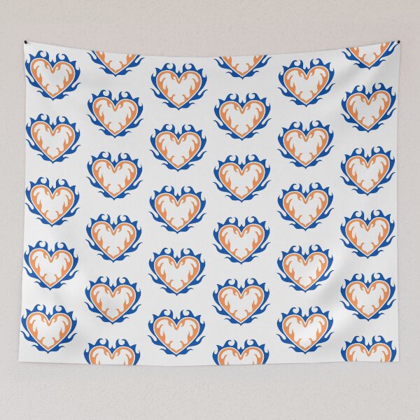 Item preview, Blue and Orange Flame Heart designed and sold by OscarAndOphelia.