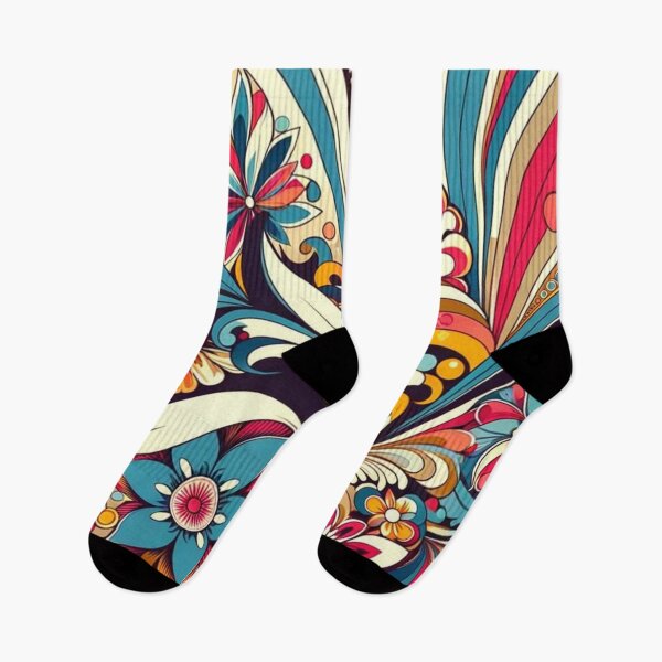 Aperçu de l'œuvre Design vintage floral 1970 teinte vives créée et vendue par Blessinger77.