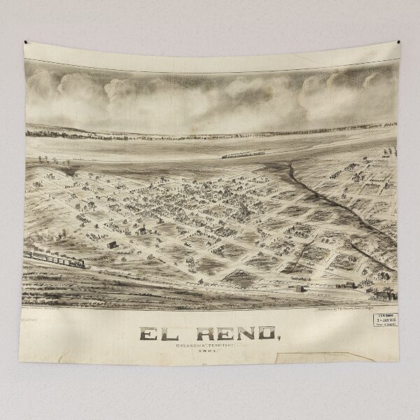 Item preview, Aerial View of El Reno, Oklahoma (1891) designed and sold by allhistory.