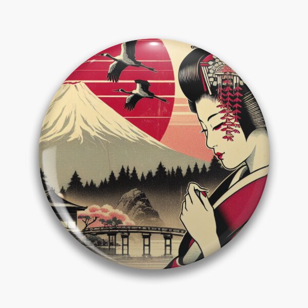 Item preview, Japanese Geisha Mt. Fuji Sunrise designed and sold by HippieFarms11.