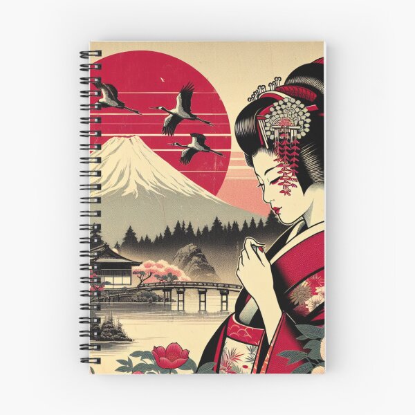 Item preview, Japanese Geisha Mt. Fuji Sunrise designed and sold by HippieFarms11.