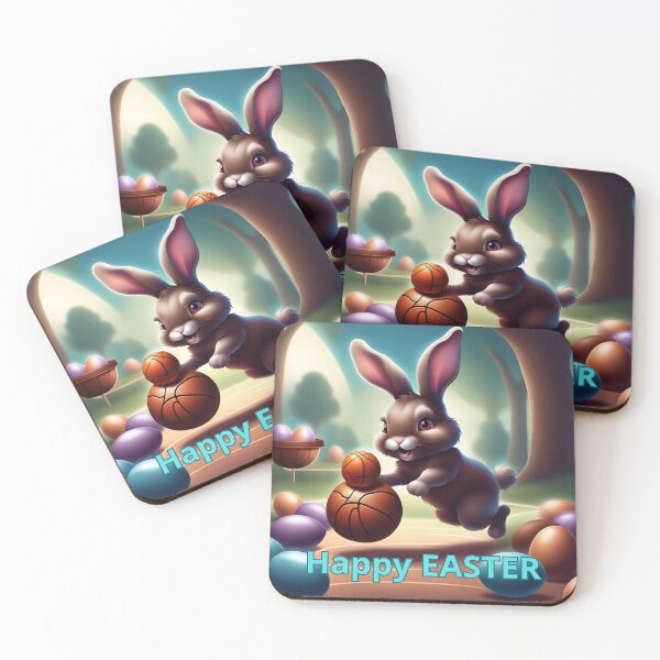 Item preview, Cute bunny plays basketball at Easter designed and sold by Astralia.