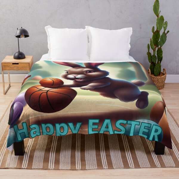 Item preview, Cute bunny plays basketball at Easter designed and sold by Astralia.