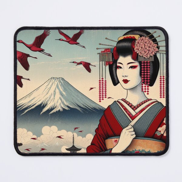 Item preview, Japanese Geisha Vintage Artwork designed and sold by HippieFarms11.
