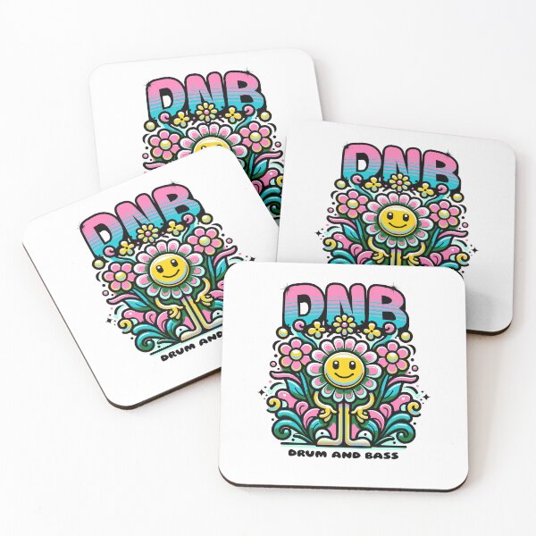 Item preview, DNB - Floral Smiley Vibes (Pink/Blue)  designed and sold by Discothreadz.