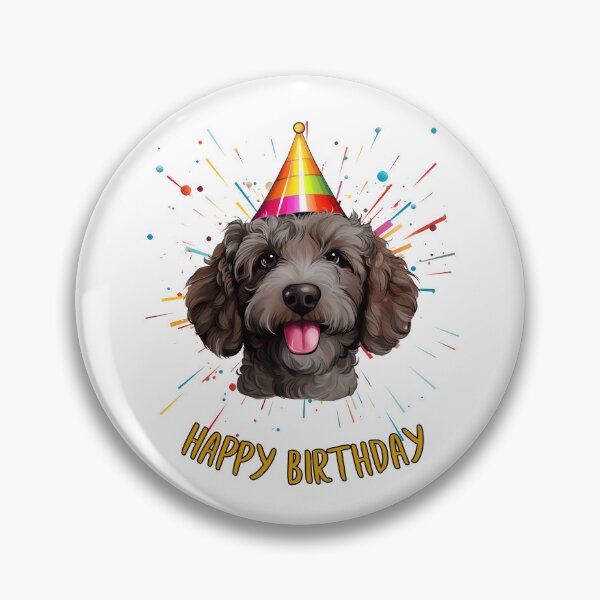Item preview, Birthday Groodle - Chocolate Brown - Happy Birthday! designed and sold by wotsthis.