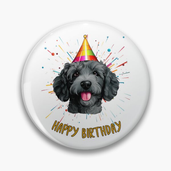 Item preview, Birthday Groodle - Black - Happy Birthday! designed and sold by wotsthis.