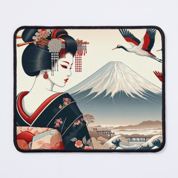 Item preview, Vintage Japanese Geisha Nature Art Print designed and sold by HippieFarms11.
