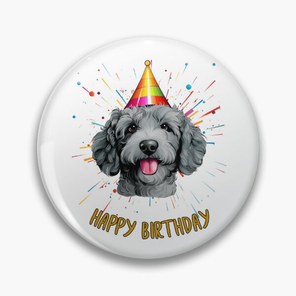 Item preview, Birthday Groodle - Gray - Happy Birthday! designed and sold by wotsthis.