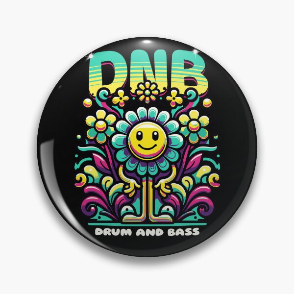 Item preview, DNB - Floral Smiley Vibes (teal/yellow) designed and sold by Discothreadz.