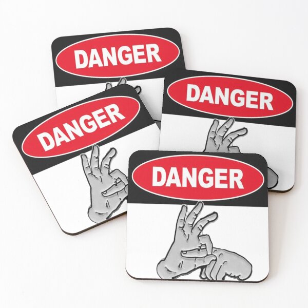 Item preview, Danger Sign with Pinch Gesture designed and sold by TroviTutto.