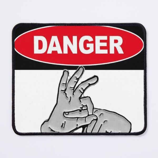 Item preview, Danger Sign with Pinch Gesture designed and sold by TroviTutto.