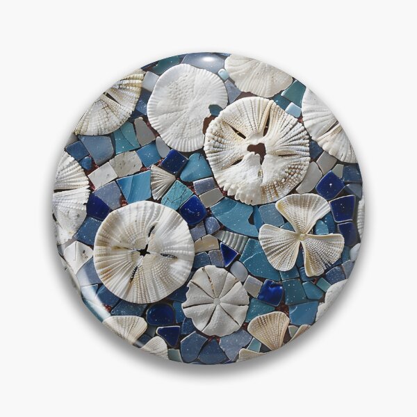 Item preview, Colorful sand dollar mosaic print designed and sold by dcrc.
