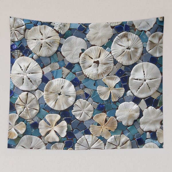Item preview, Colorful sand dollar mosaic print designed and sold by dcrc.