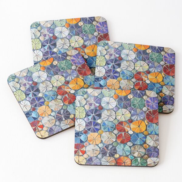 Item preview, colorful sand dollar mosaic print designed and sold by dcrc.
