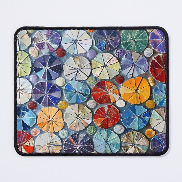Item preview, colorful sand dollar mosaic print designed and sold by dcrc.