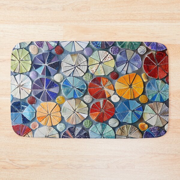 Item preview, colorful sand dollar mosaic print designed and sold by dcrc.