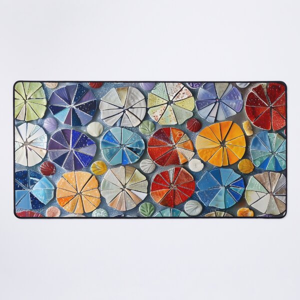 Item preview, colorful sand dollar mosaic print designed and sold by dcrc.