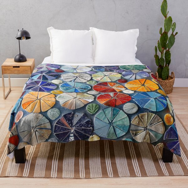 Item preview, colorful sand dollar mosaic print designed and sold by dcrc.