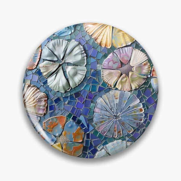 Item preview, colorful sand dollar mosaic print designed and sold by dcrc.