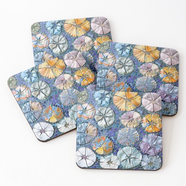 Item preview, colorful sand dollar mosaic print designed and sold by dcrc.