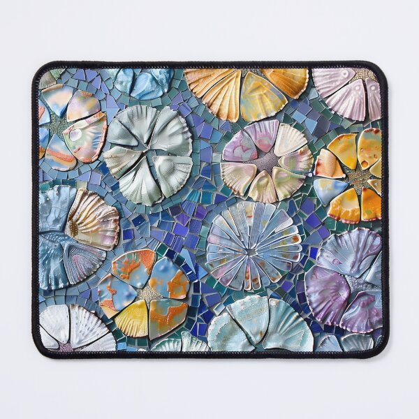 Item preview, colorful sand dollar mosaic print designed and sold by dcrc.