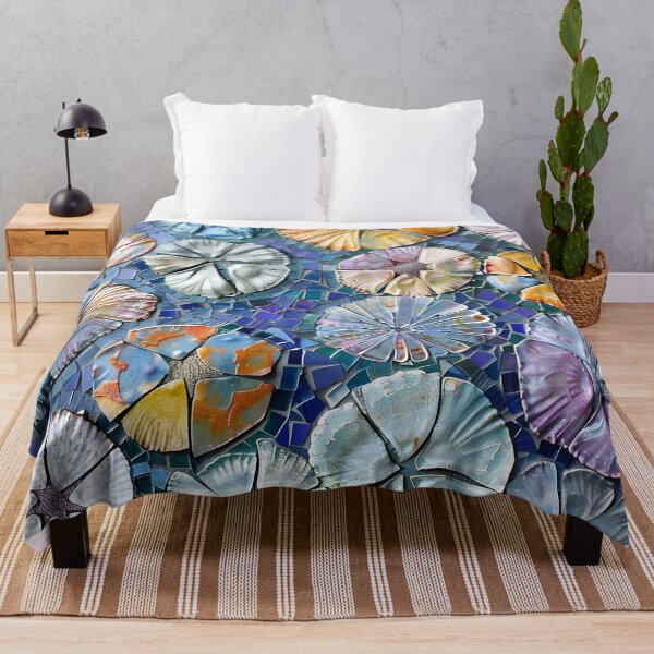 Item preview, colorful sand dollar mosaic print designed and sold by dcrc.