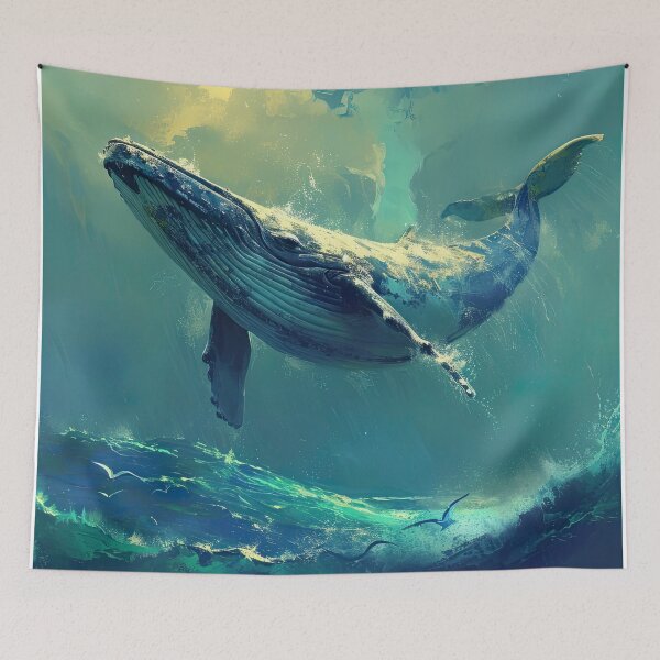 Item preview, flying whale  designed and sold by ururuty.