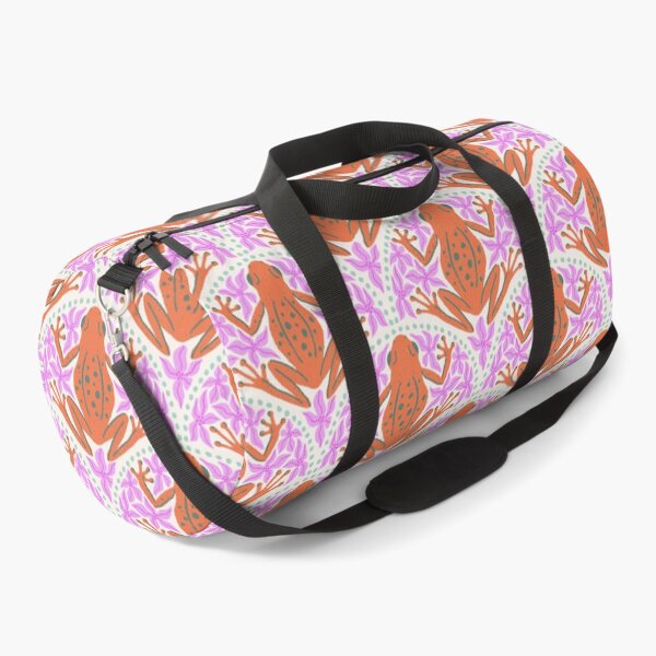 Item preview, Frogs and Florals - Burnt Orange frog, Pink flowers, Sage Green accent designed and sold by Paige Brady Design.