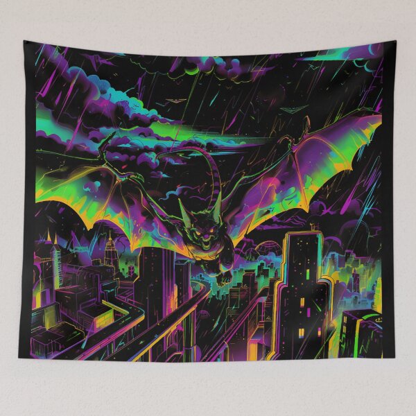 Item preview, Nocturnal Revenge Bat City designed and sold by Spookyashell.