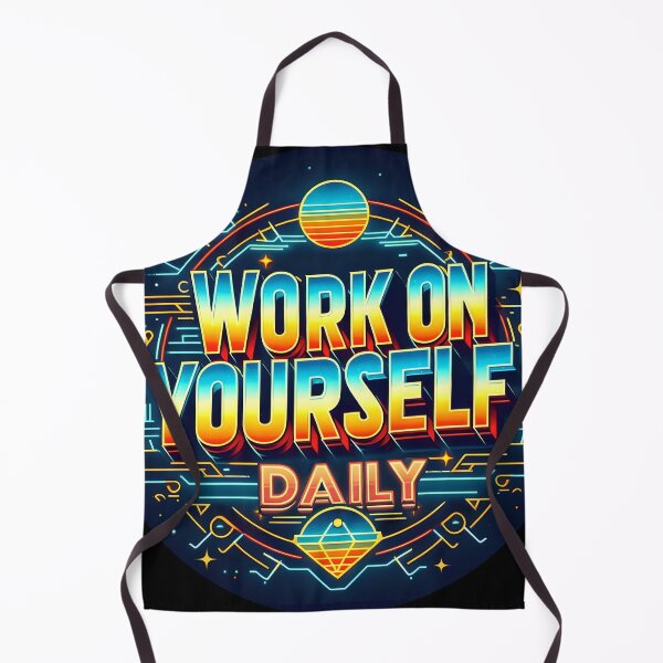 Item preview, Work on yourself daily, typography, retro designed and sold by maxmaj.