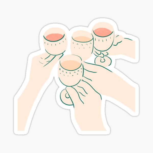 Item preview, Cheers to Good Times, Raise A Glass To The Friendship And Togetherness, Clinking Wine Glasses In The Social Gathering, Joyful And Happy Moments designed and sold by Kintsugi99.