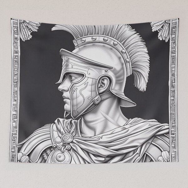 Item preview, Roman centurion seal designed and sold by Trono-de-Metal.