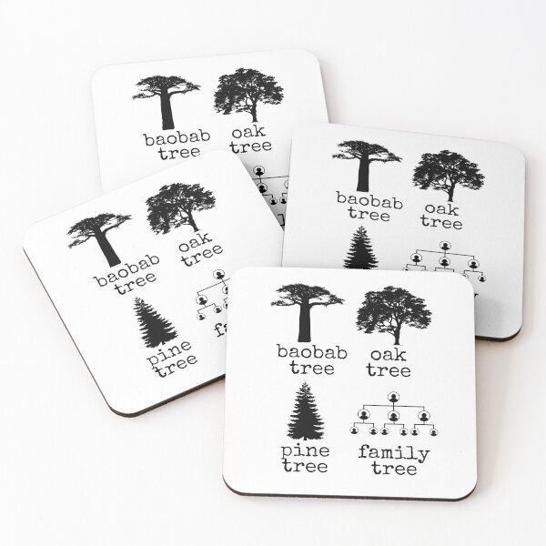 Artikelvorschau, Baobab-Baum, Eiche, Kiefer, Stammbaum. entworfen und verkauft von Ghoof-Wear.